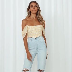 PICNIC DANCE CORSET CROP YELLOW